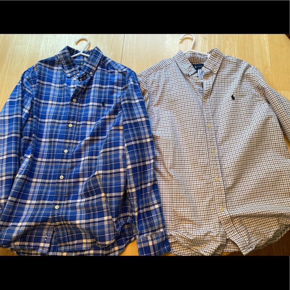 Two long sleeve Boy’s Ralph Lauren button down shirts